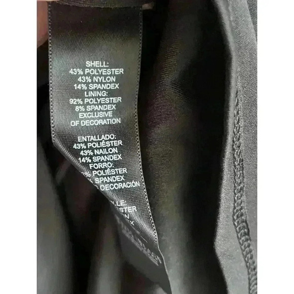 White House Black Market Black Geometric Burnout Velvet Shift Dress Size S - Picture 5 of 7